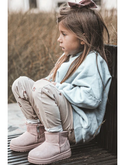 Dziecięce Śniegowce Ocieplane Na Suwak Różowe Big Star MM374101