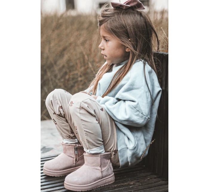 Dziecięce Śniegowce Ocieplane Na Suwak Różowe Big Star MM374101