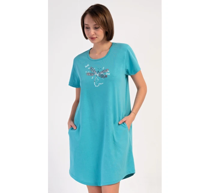 Dámske domáce šaty s krátkymi rukávmi Vanda Dámske domáce šaty s krátkymi rukávmi Vanda