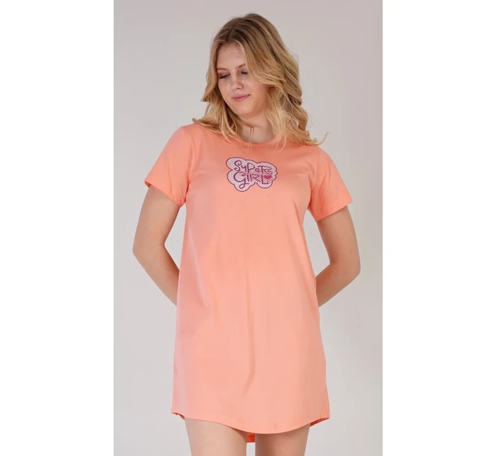 Dámská noční košile s krátkým rukávem Super model 18625831 - Vienetta Dámská noční košile s krátkým rukávem Super model 18625831 - Vienetta