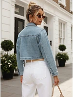 Krátka dámska džínsová košeľa s dlhými rukávmi FashionStreet TY5692