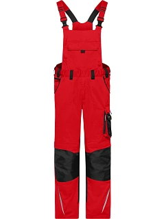 JN (4260) Pracovní kalhoty s laclem Strong red/black model 22533252 - Daiber