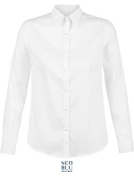 Women keprová halenka s dlouhým rukávem white model 22499890 - NEOBLU Women keprová halenka s dlouhým rukávem white model 22499890 - NEOBLU