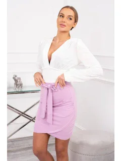 model 18744845 sukně s vázáním v pase fialová - K-Fashion