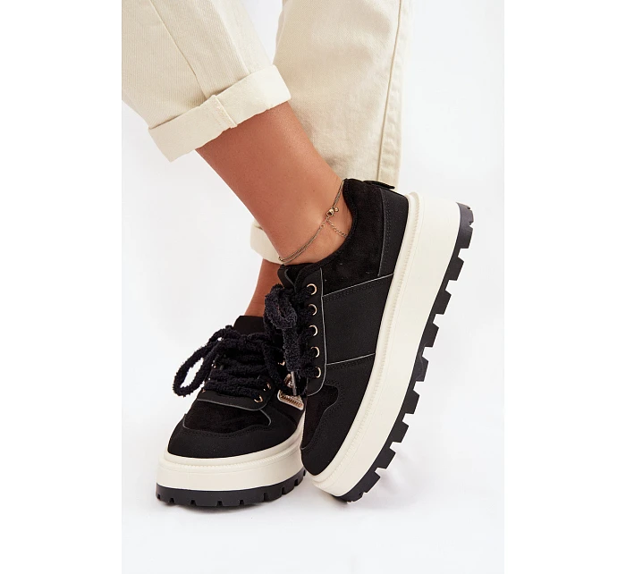 Dámské tenisky na platformě černé model 22039766 - Boto Dámské tenisky na platformě černé model 22039766 - Boto