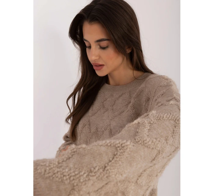 Dámsky sveter AT SW 2361.61 Beige - FPrice Dámsky sveter AT SW 2361.61 Beige - FPrice