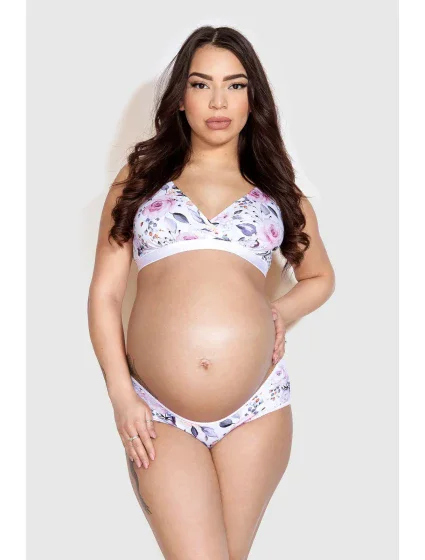 Biustonosz soft bez model 19485698 Basic Lilly Flowers Mama - Mitex Biustonosz soft bez model 19485698 Basic Lilly Flowers Mama - Mitex