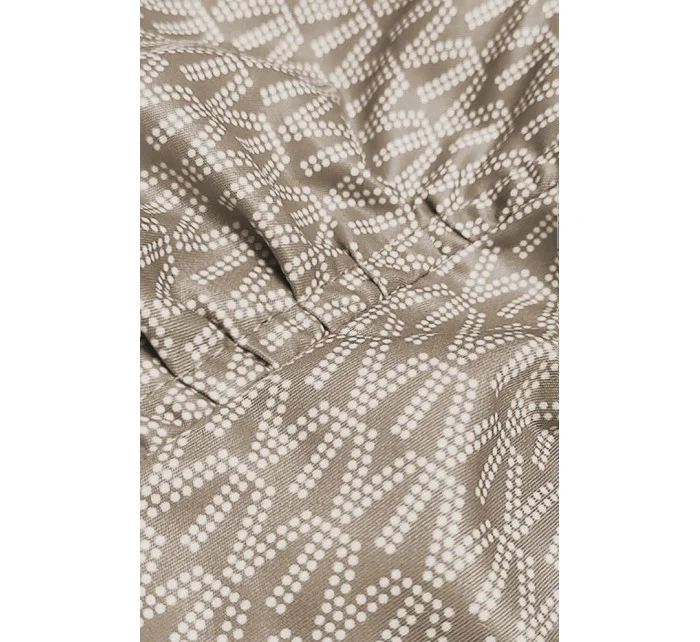 Krátka béžová dámska bunda typu bomber (AG3-2206)