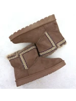 Dámske semišové hnedé snehové topánky Potocki 06303 Dámske semišové hnedé snehové topánky Potocki 06303