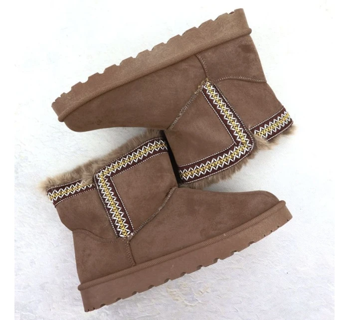 Dámske semišové hnedé snehové topánky Potocki 06303 Dámske semišové hnedé snehové topánky Potocki 06303