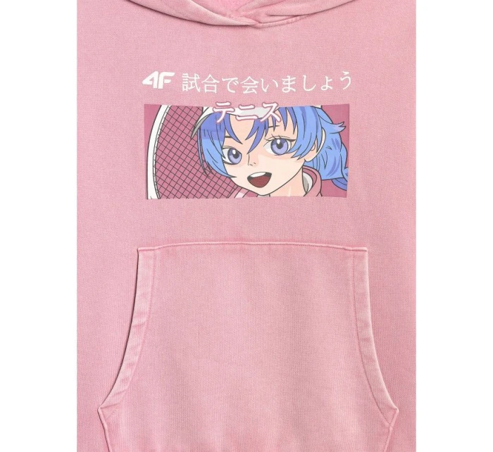 Dívčí mikina s kapucí model 21868360 - 4F Dívčí mikina s kapucí model 21868360 - 4F