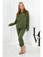 Izolovaná bavlnená súprava, mikina + nohavicami Brooklyn khaki Izolovaná bavlnená súprava, mikina + nohavicami Brooklyn khaki