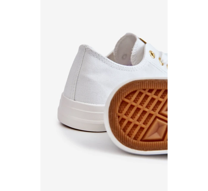 Dámské Klasické Tenisky Bílé a zlatá model 21607873 - EVENTO Dámské Klasické Tenisky Bílé a zlatá model 21607873 - EVENTO