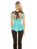 Elegant top with peplum and lace