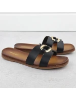 Dámske žabky s ornamentom čierne Sergio Leone SK077H