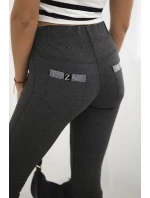 Bavlnené nohavice so zirkónmi na zadných vreckách graphite Bavlnené nohavice so zirkónmi na zadných vreckách graphite