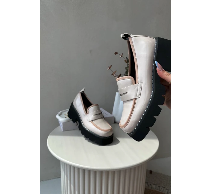 Dámské kožené mokasíny D&A model 21636749 béžové - S.Barski