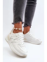 Dámské bílé tenisky z ekokože model 21657592 - Boto Dámské bílé tenisky z ekokože model 21657592 - Boto
