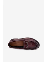 Kožené dámské mokasyny Vinceza 39983 bordó
