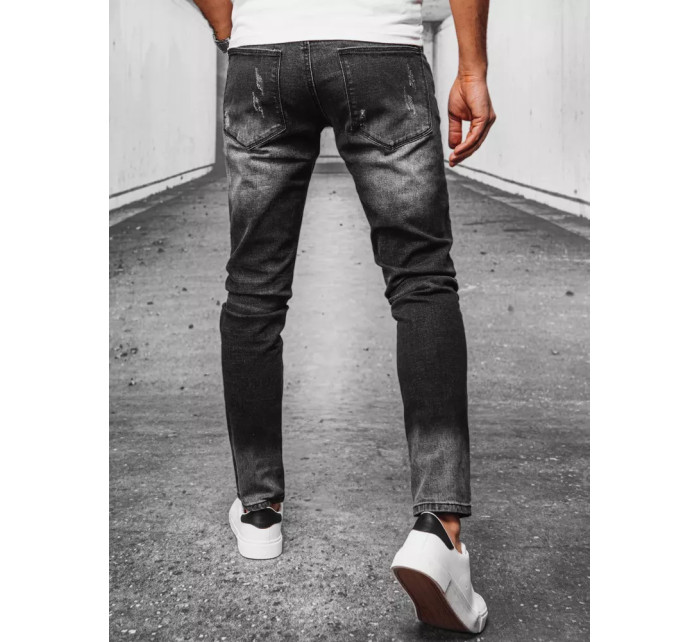 Pánske čierne džínsové nohavice Dstreet UX3912