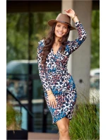 Denné šaty SUK0342 animal - Roco Fashion