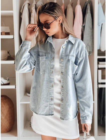 Dámska nadrozmerná džínsová bunda BLUEDIVA modrá FashionStreet TY4900