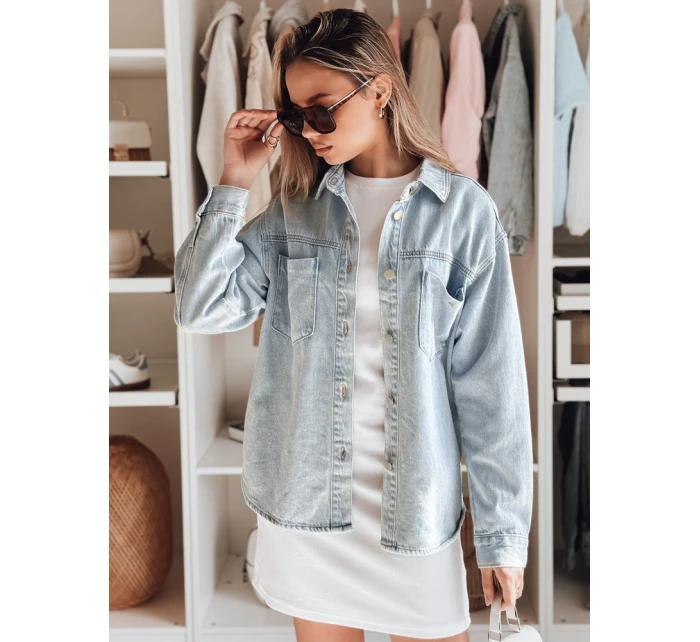 Dámska nadrozmerná džínsová bunda BLUEDIVA modrá FashionStreet TY4900