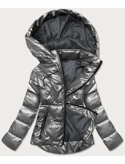 Šedá dámská bunda s kapucí model 17099085 - S'WEST