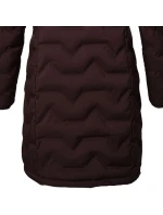 Dámská prošívaná bunda  9 zimní nepromokavá bunda s kapucí dlouhá bordó model 21858113 - Killtec