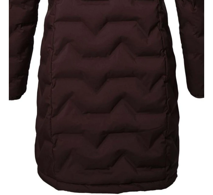 Dámská prošívaná bunda  9 zimní nepromokavá bunda s kapucí dlouhá bordó model 21858113 - Killtec