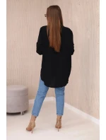 Halenka s prodlouženým zadním dílem černý