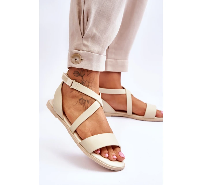 Kožené kotníkové sandály Big Star model 21618066 Béžová - Big Star Shoes