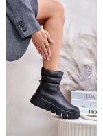 Dámské Kožené Boty na Zip S  Černé model 21673708 - Zazoo