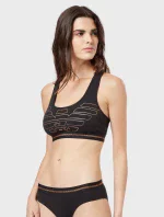 Športová podprsenka 164212 9A232 00020 čierna - Emporio Armani