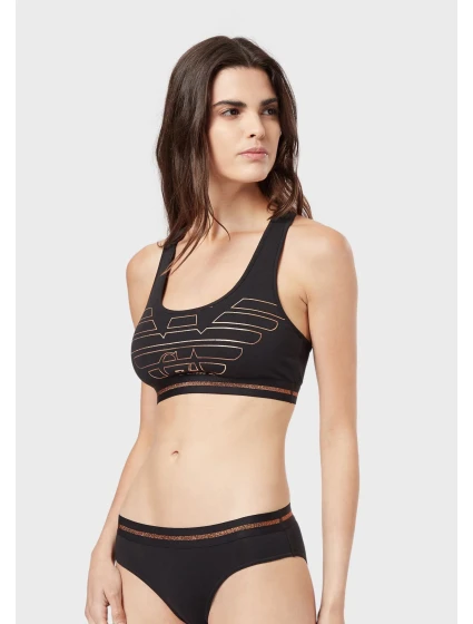 Sportovní podprsenka  00020 černá  model 8071167 - Emporio Armani