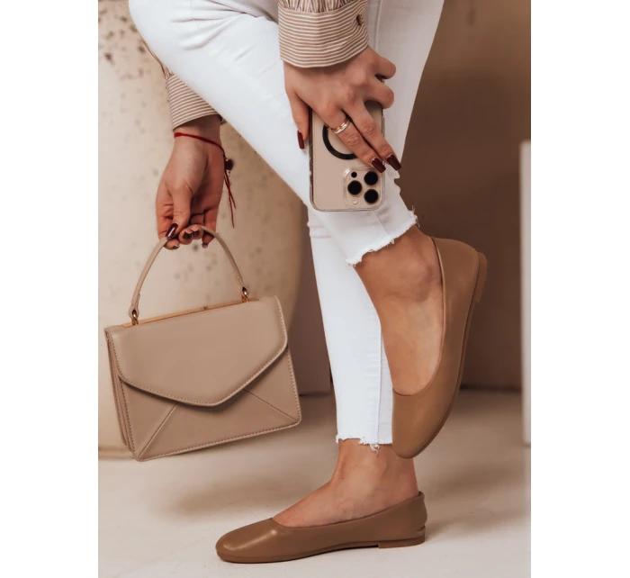 Dámske baleríny FRLINE khaki FashionStreet ZY0669