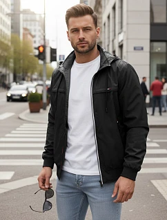 Pánska prechodná bunda obojstranná čierna FashionStreet TX5135