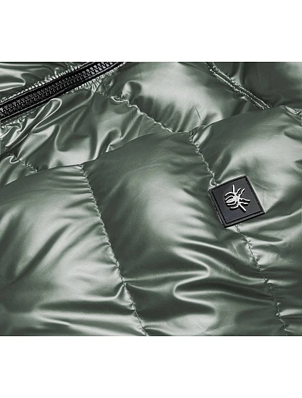 Zelená prošívaná bunda pro přechodné období model 17144767 - S'WEST Zelená prošívaná bunda pro přechodné období model 17144767 - S'WEST