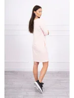 3D mačacie grafické šaty púdrovo ružové 3D mačacie grafické šaty púdrovo ružové