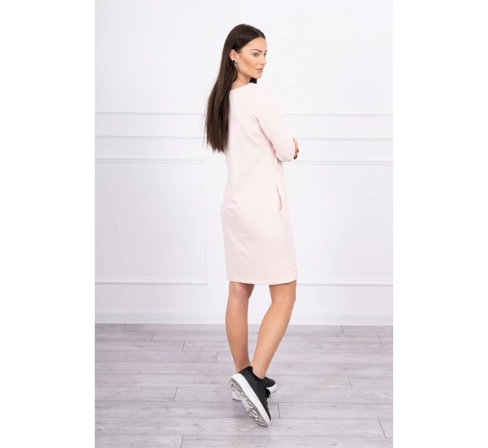 3D mačacie grafické šaty púdrovo ružové 3D mačacie grafické šaty púdrovo ružové