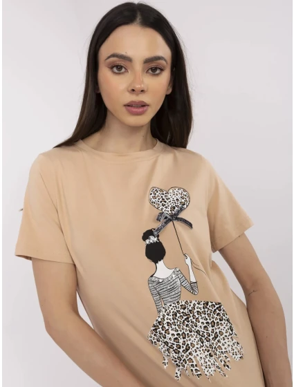 Bluzka CLM BZ model 21094519 camelowy - FPrice Bluzka CLM BZ model 21094519 camelowy - FPrice