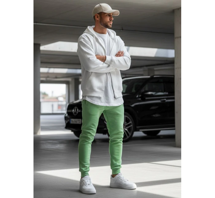 FashionStreet pánske svetlozelené tepláky UX3451 FashionStreet pánske svetlozelené tepláky UX3451