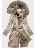 Dámska zimná bunda Teddy beige (b537-46)