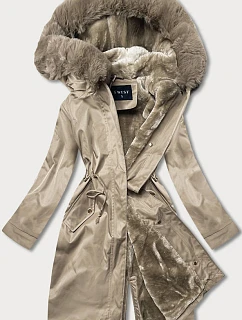 Dámska zimná bunda Teddy beige (b537-46)