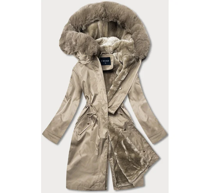 Dámska zimná bunda Teddy beige (b537-46)