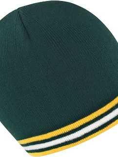 Result Headwear R 368X Pletená čiapka s kontrastnými pruhmi 28.368X zelená/zlatá-biela