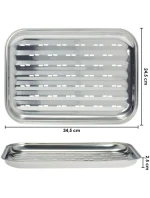 Grilovacia doska 34x24CM z nehrdzavejúcej ocele