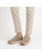 Dámske semišové kožené poltopánky svetlohnedé Sergio Leone SP001