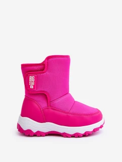 Śniegowce Ocieplane Na Rzep Dziecięce Różowe Big Star MM374121