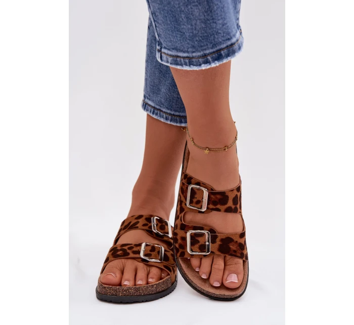 Dámské pantofle s pásky Panterka Oliena